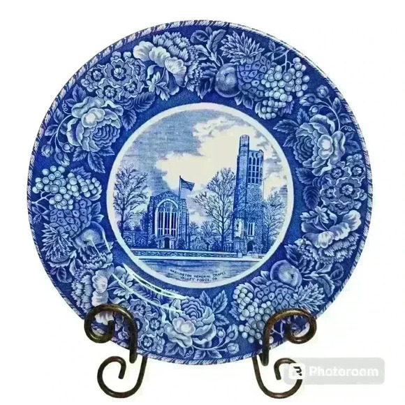 Staffordshire Plate Antique Washington Memorial Chapel Valley Forge - Picture 1 of 5